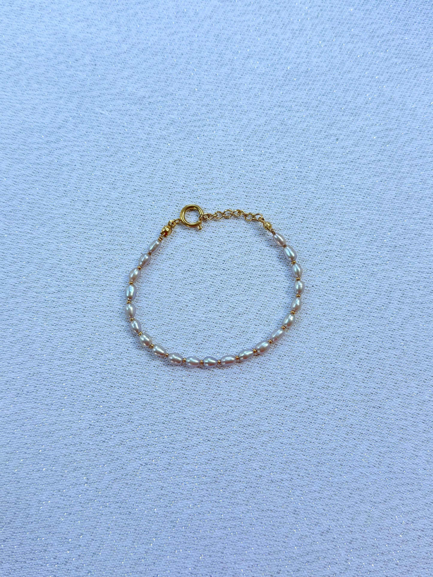 Bracelet perle grise