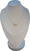 Collier classique perle rectangulaire