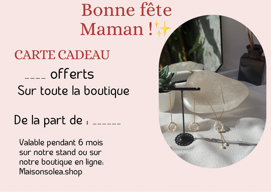 Carte cadeau fête des mères