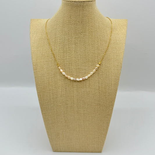 Collier perle multicolore