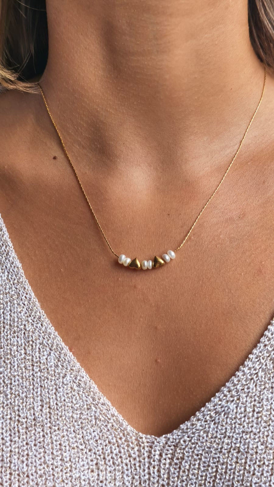 Collier cœur duo