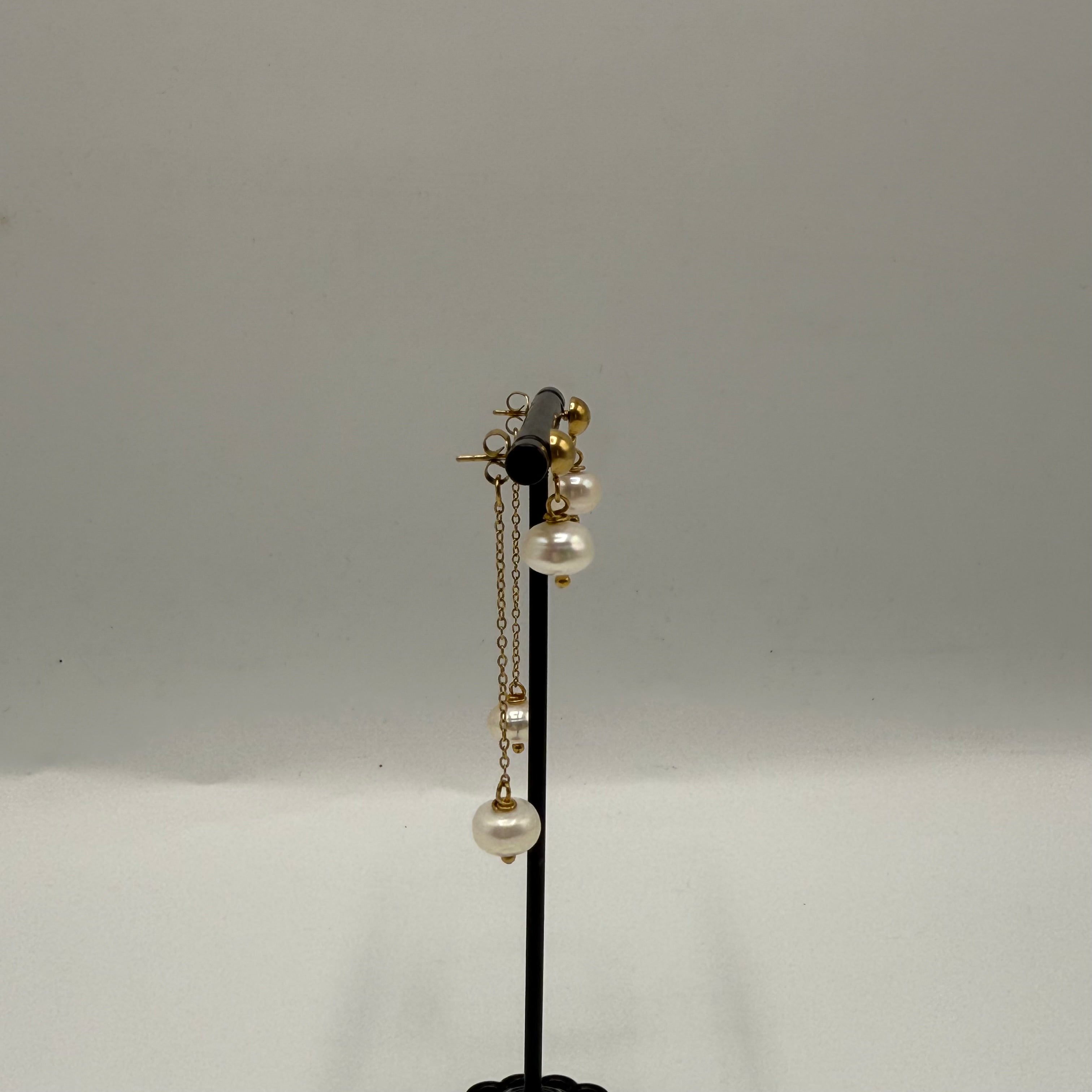 Boucle d’oreille pendante duo