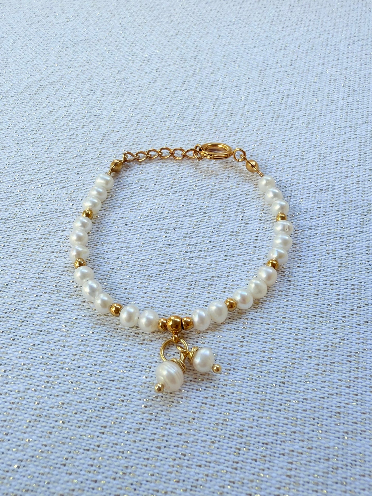 Bracelet complet perle blanche