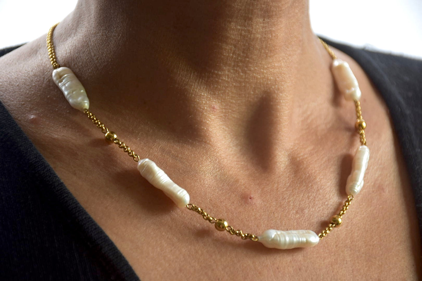 Collier perle baroque