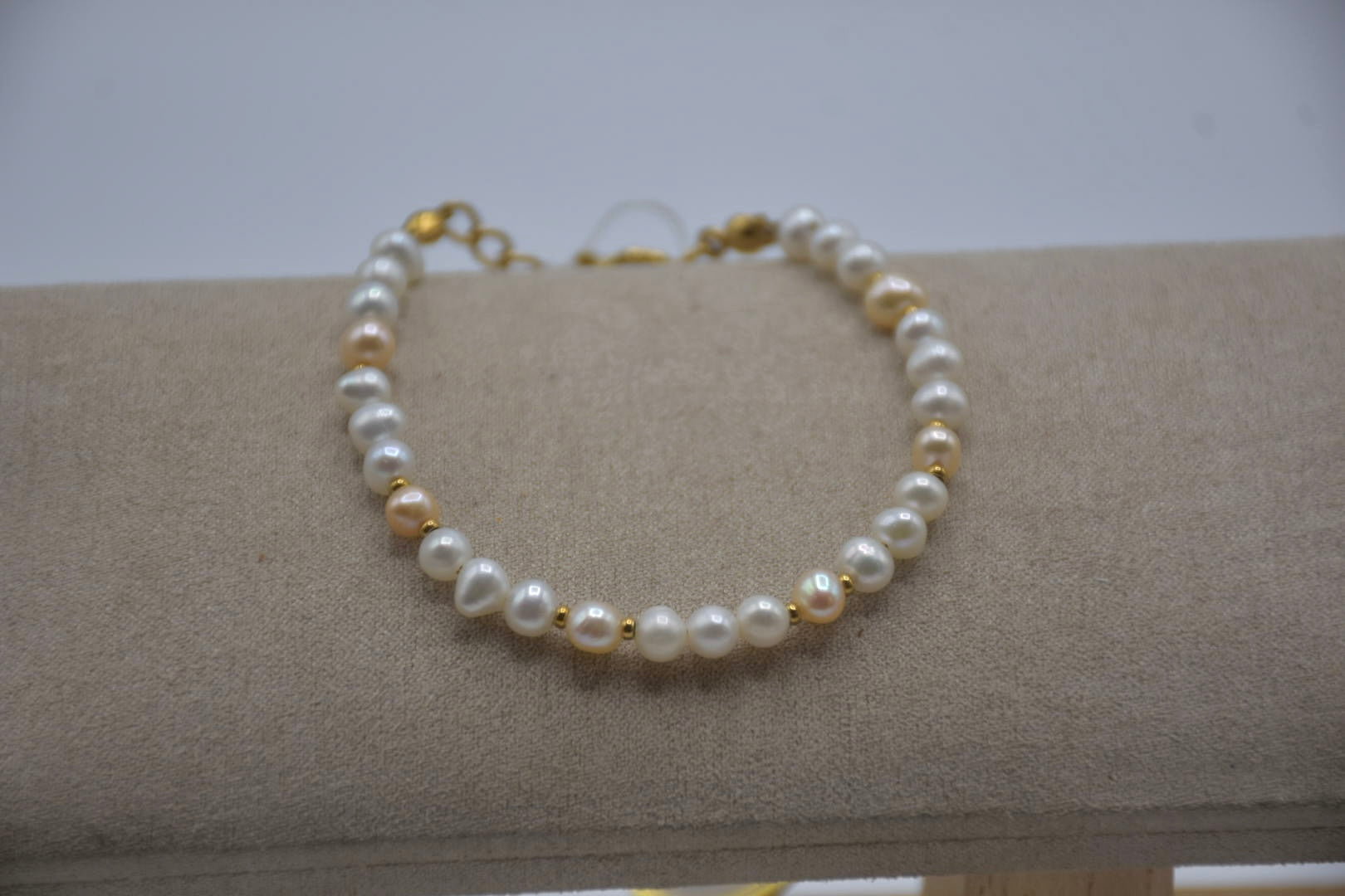 Collier de perle complet rose et blanc