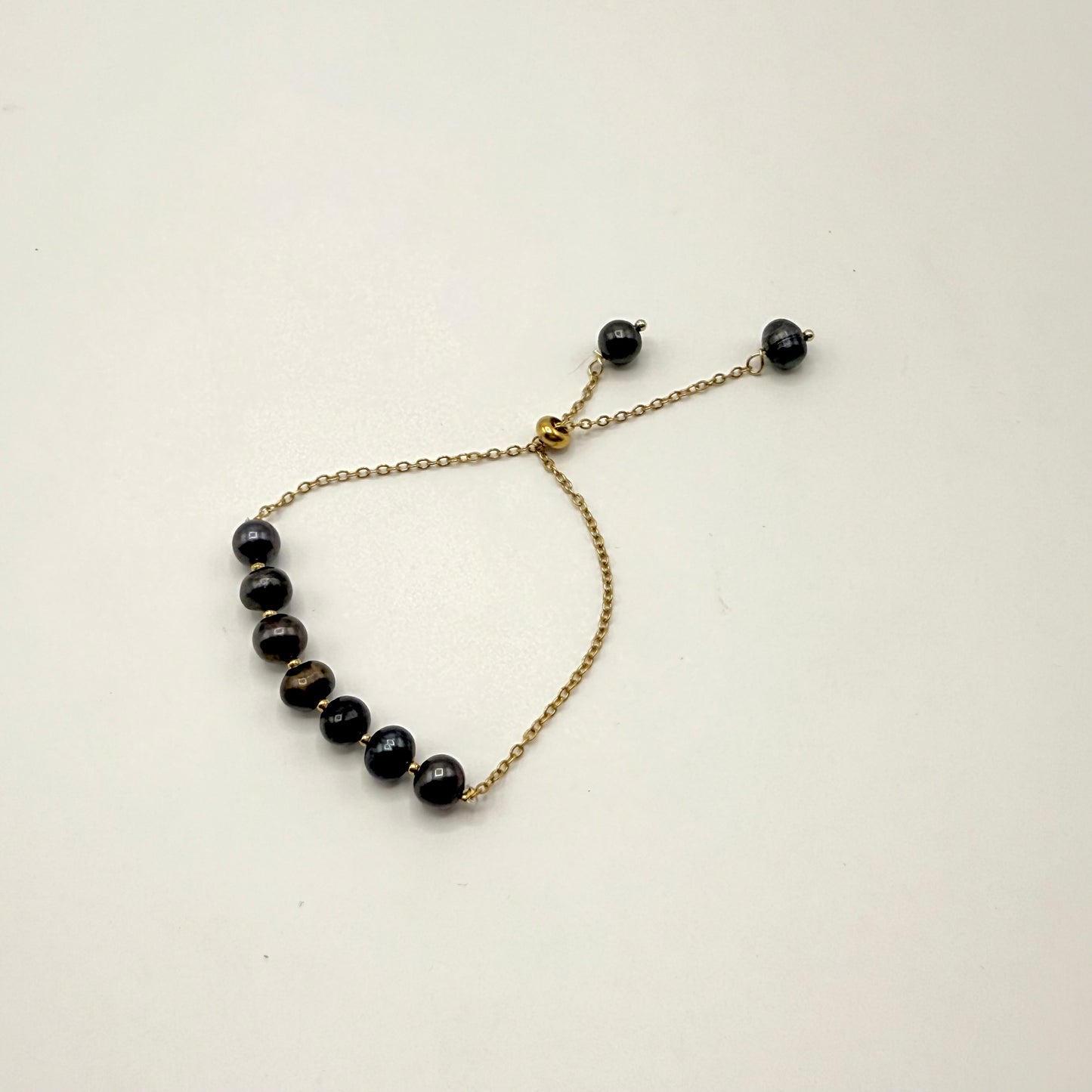 Bracelet noir coulissant