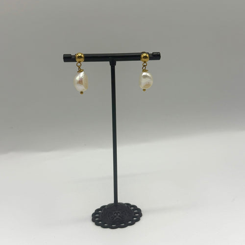 Boucle d’oreille perle baroque