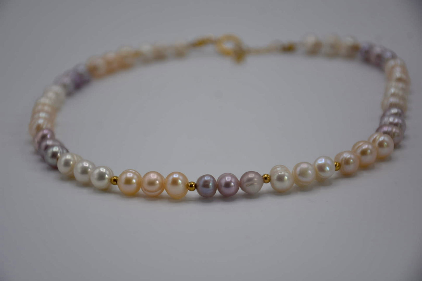 Collier perle complet tricolor