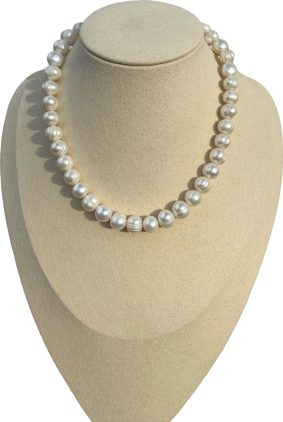 Collier perle blanche