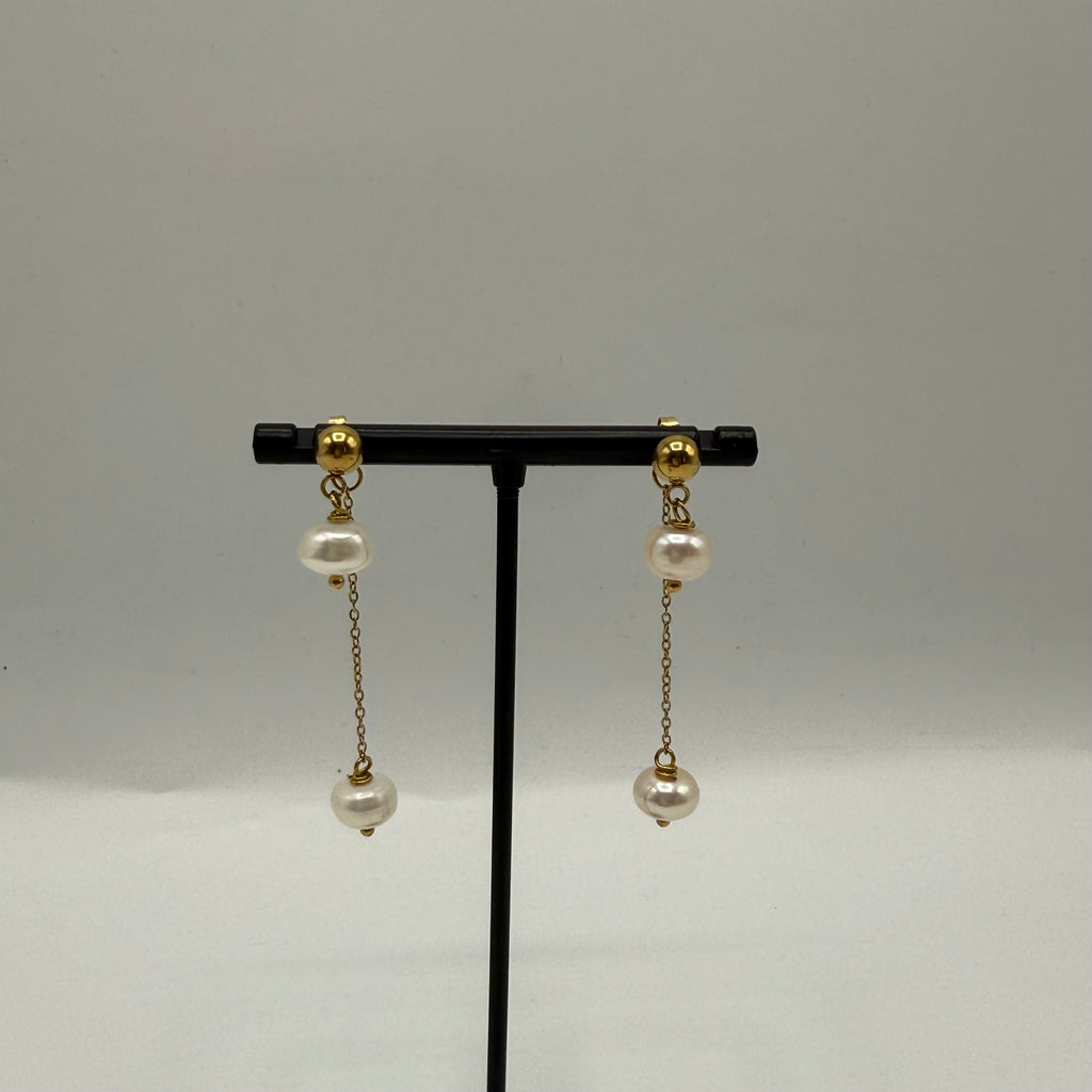 Boucle d’oreille pendante duo