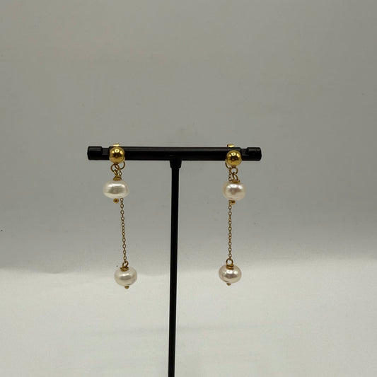 Boucle d’oreille pendante duo