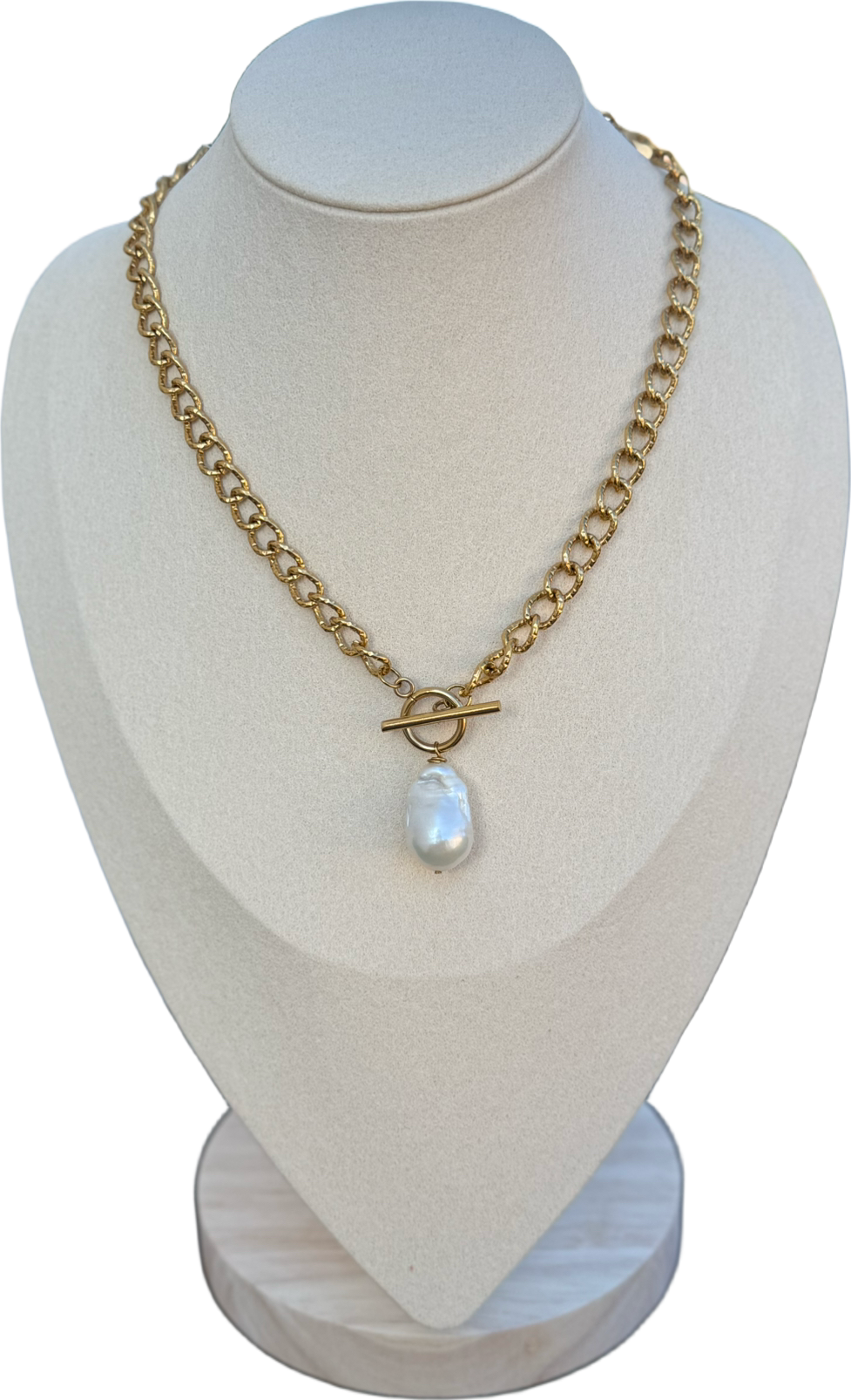 Collier perla doré