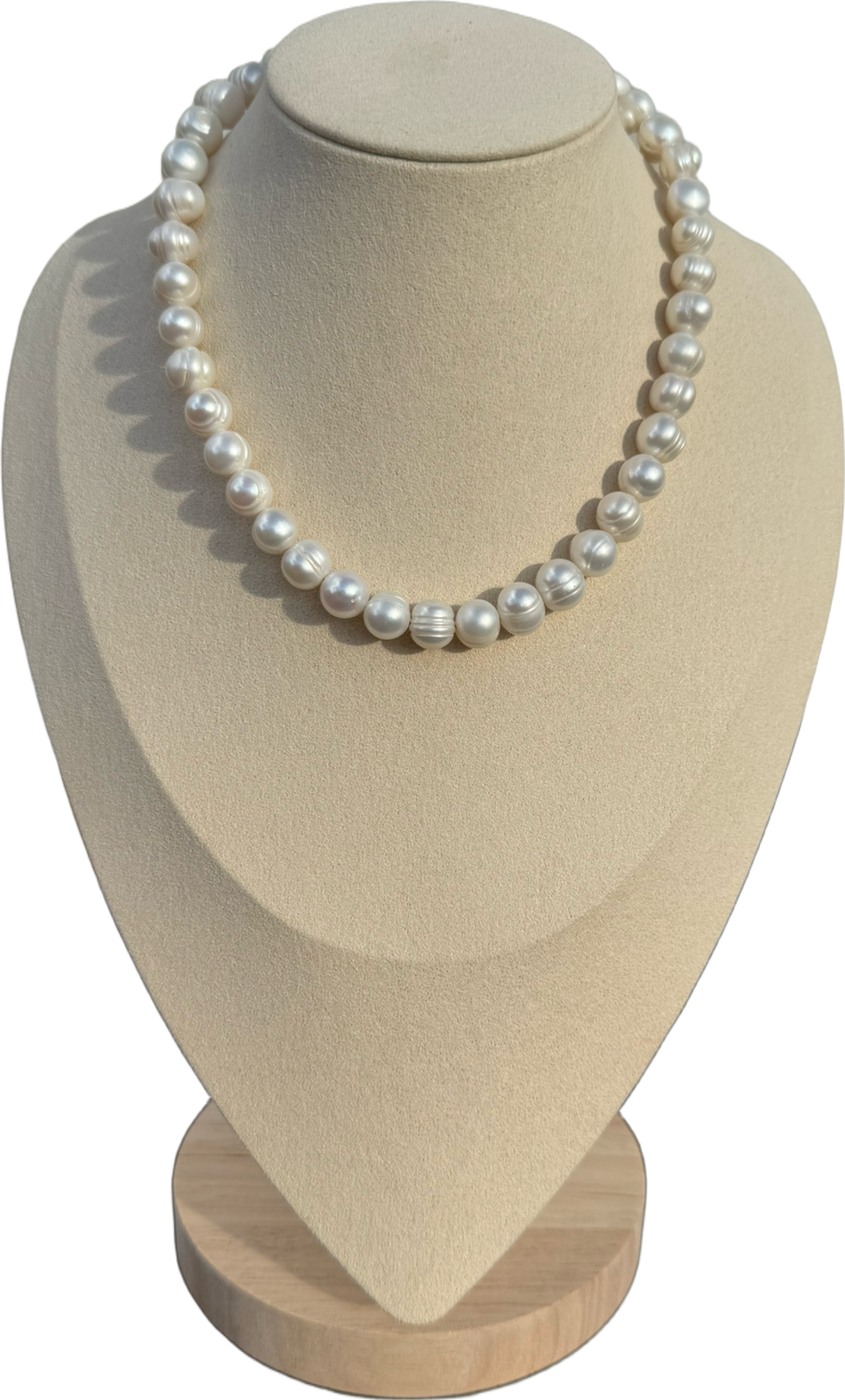 Collier perle blanche