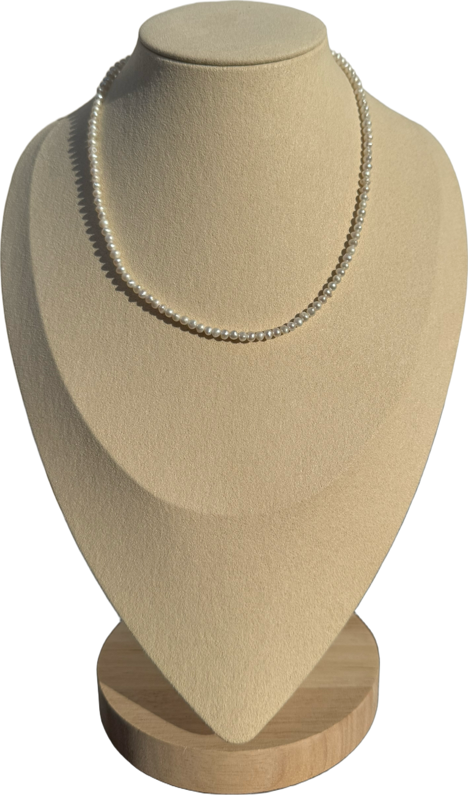 Collier perle blanc