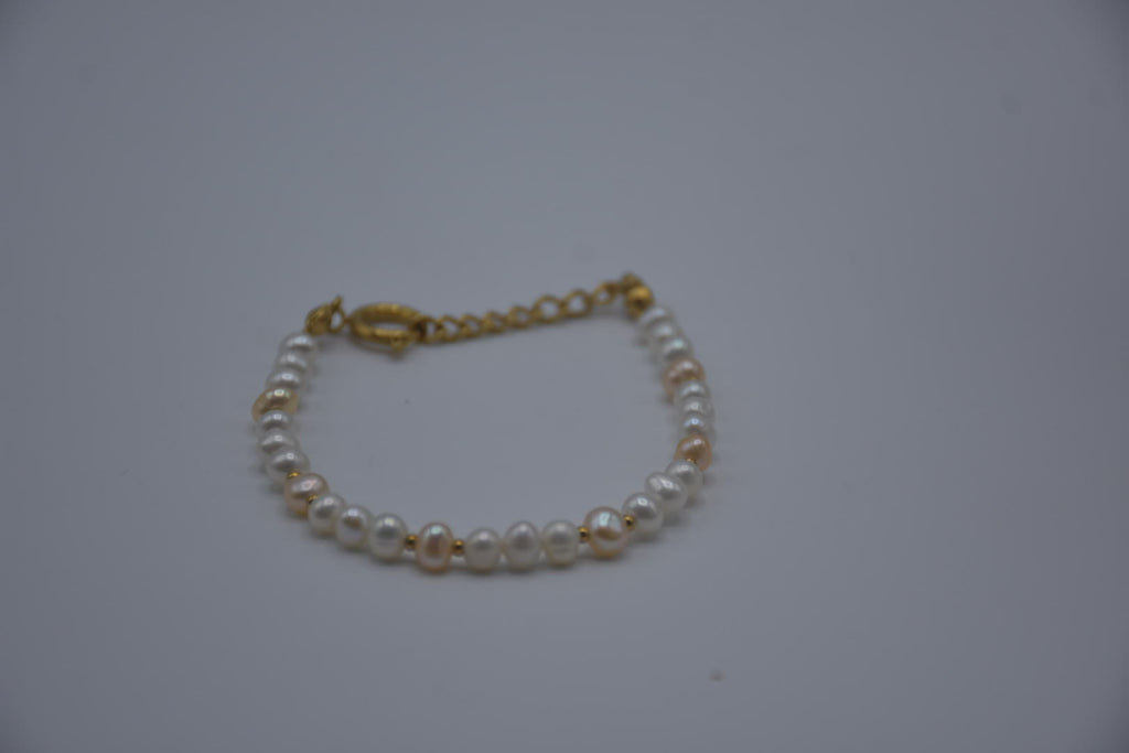 Collier de perle complet rose et blanc