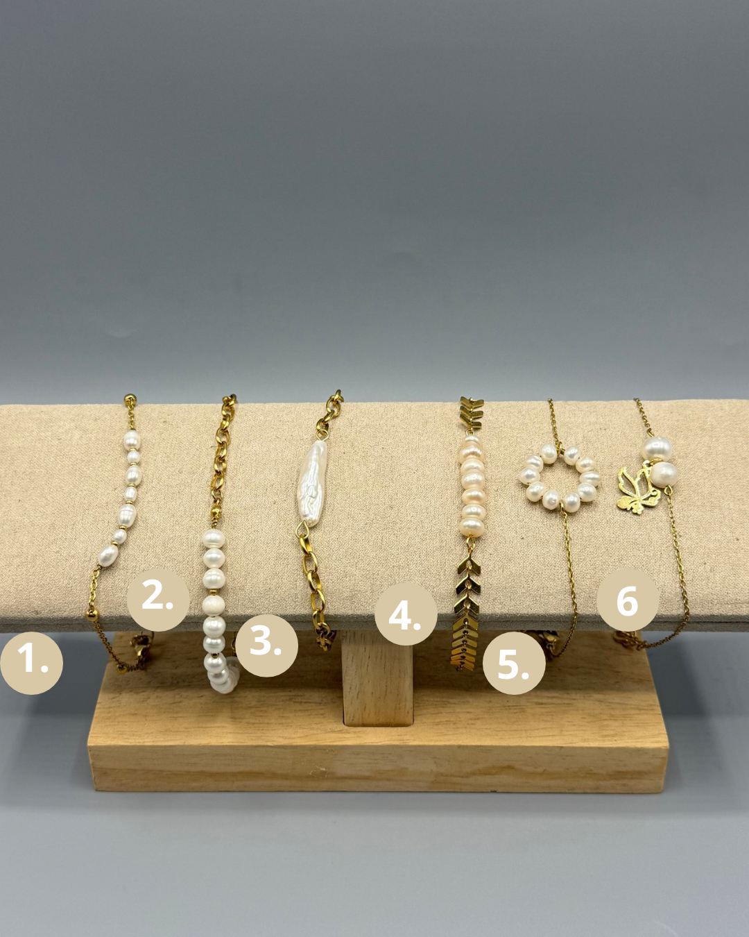 Bracelets de perle banche