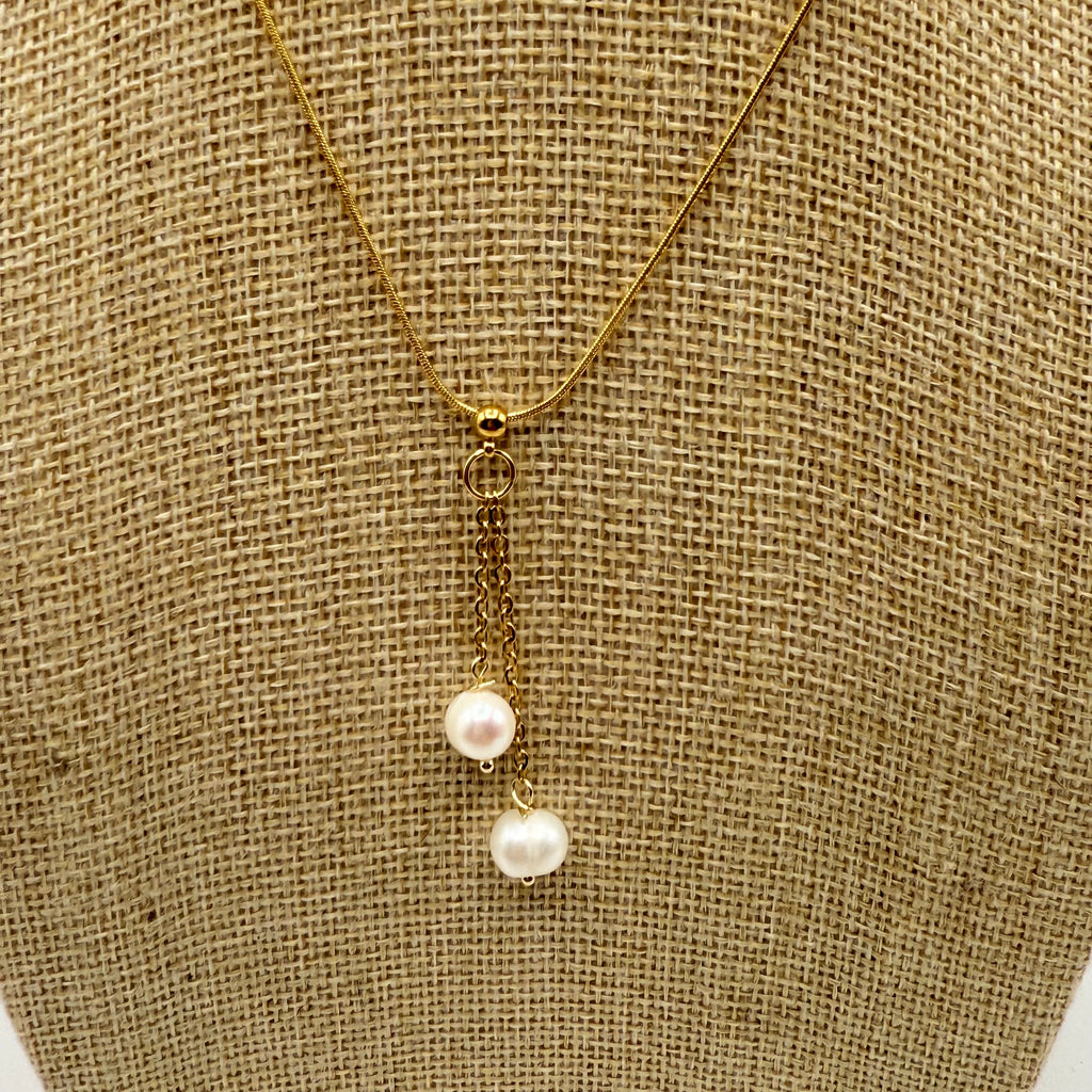 Collier double pendentif