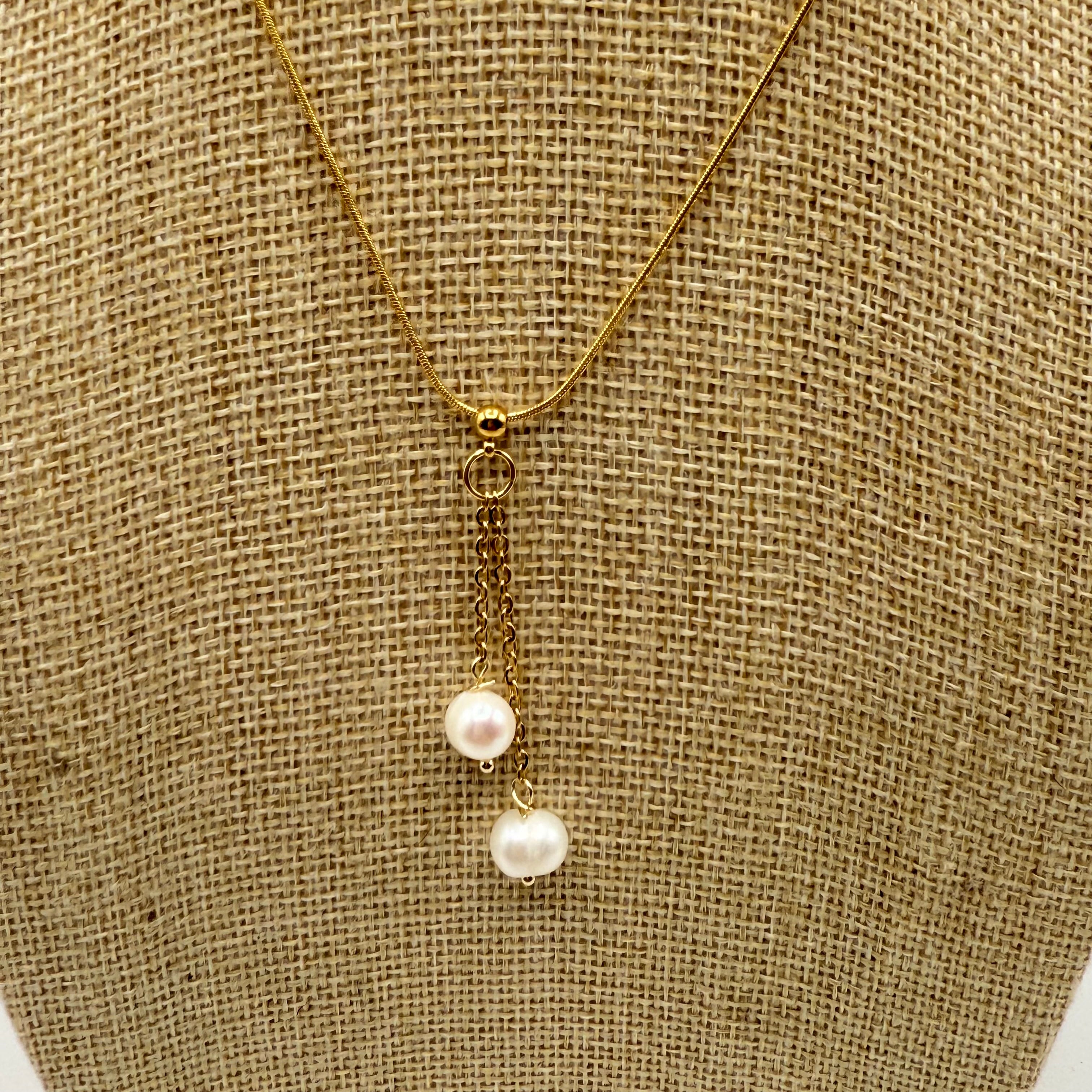Collier double pendentif