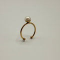 Bague simple perle blanche
