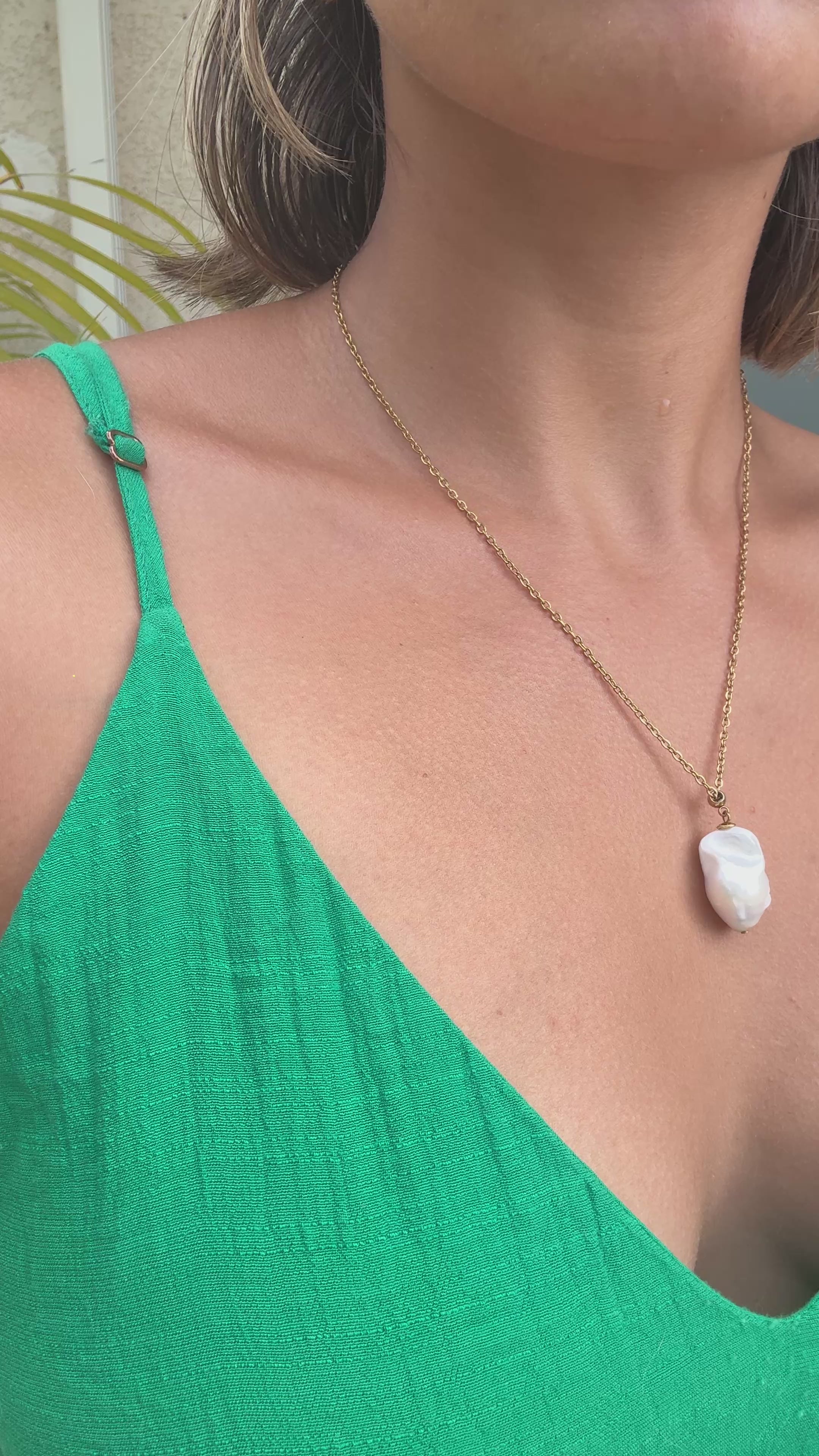 Collier classique perle baroque