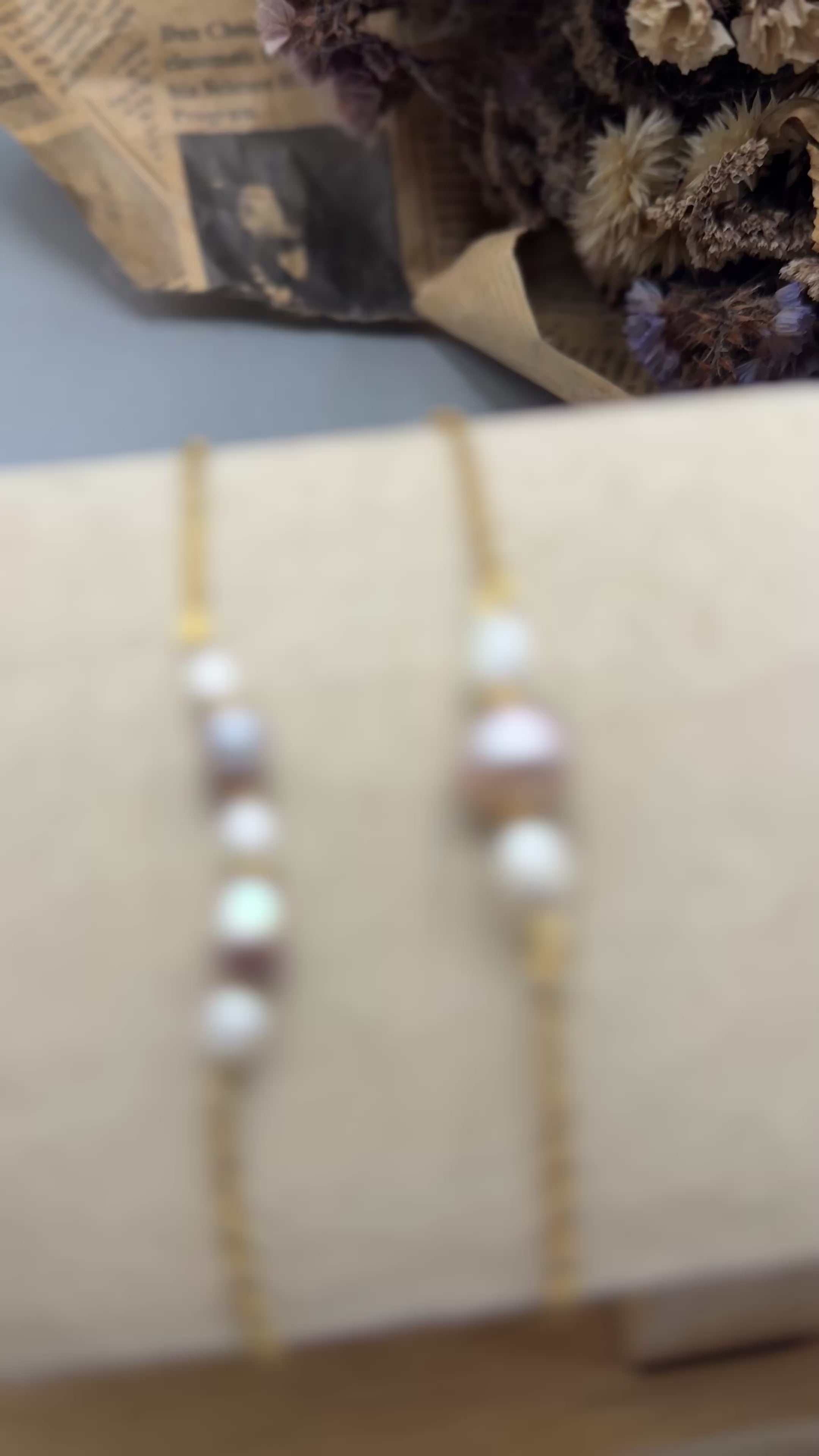 Bracelets perles lilas